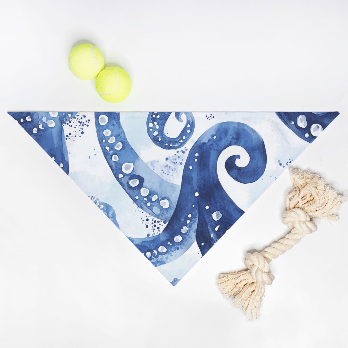 Tentacle Pet Bandana White/Blue