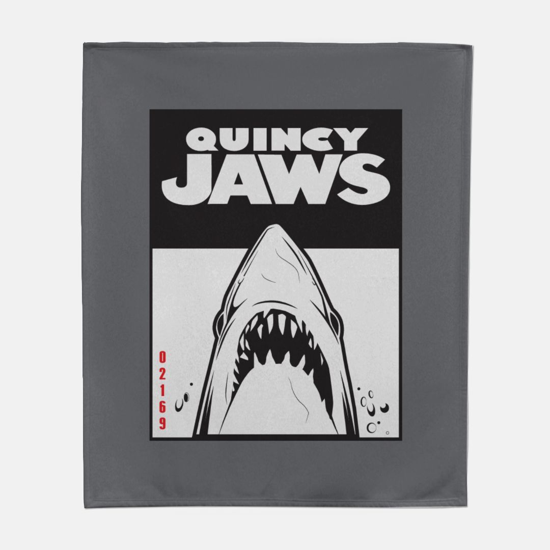 Quincy Jaws Sweatshirt Blanket (gray)