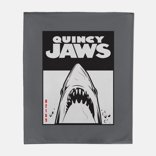 Quincy Jaws Sweatshirt Blanket (gray)