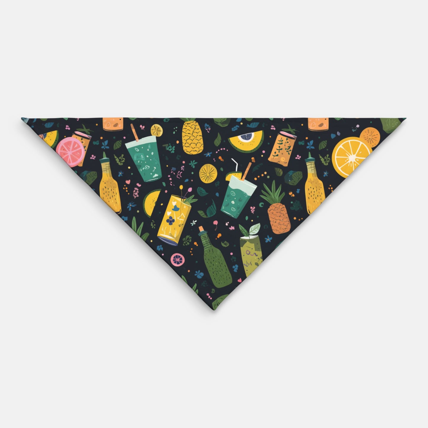 Summer Cocktail Pet Bandana Black