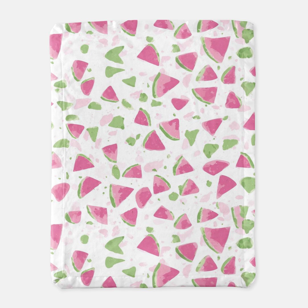 Watermelon Satin Trim Blanket