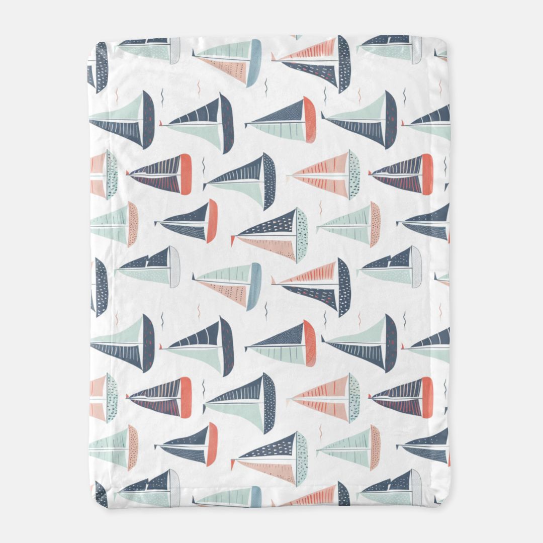 Sailboat Satin Trim Blanket