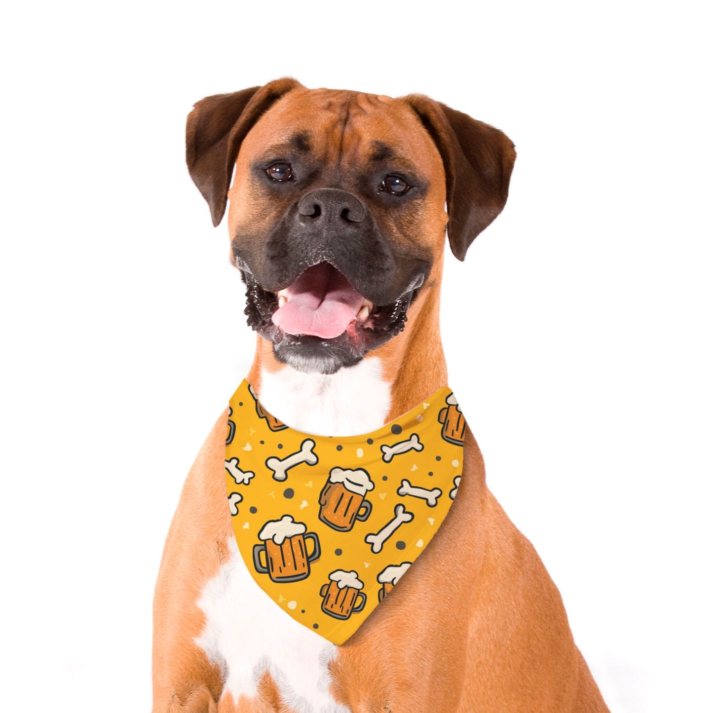 Beer Pet Bandana Yellow
