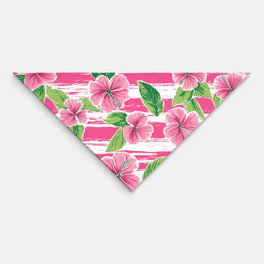 Hybiscus Pet Bandana Pink