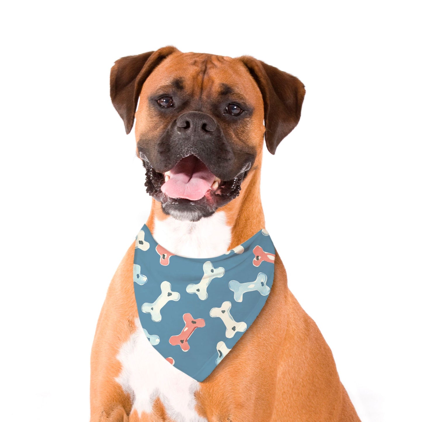 Bones Pet Bandana Blue/White/Red