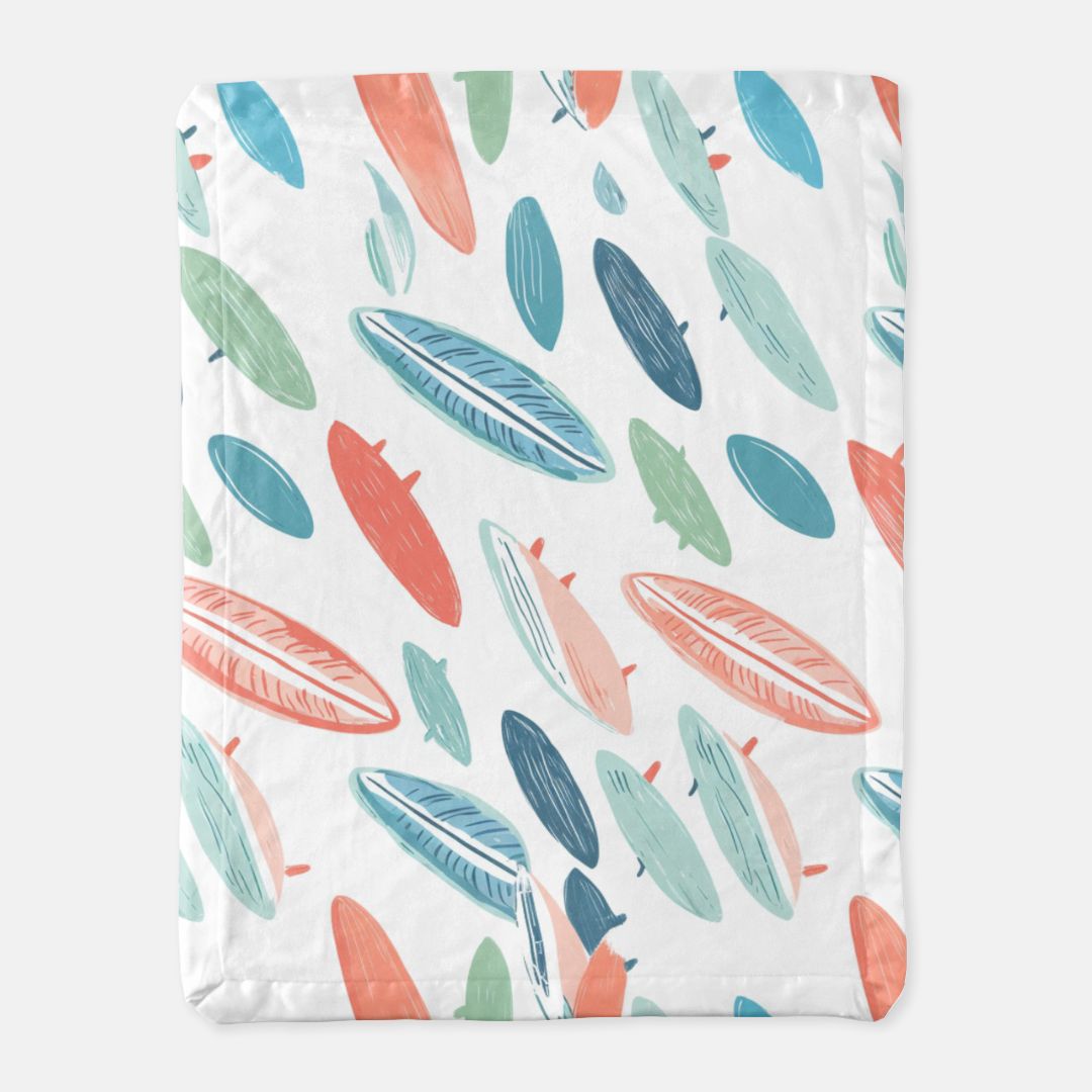 Surfboard Satin Trim Blanket