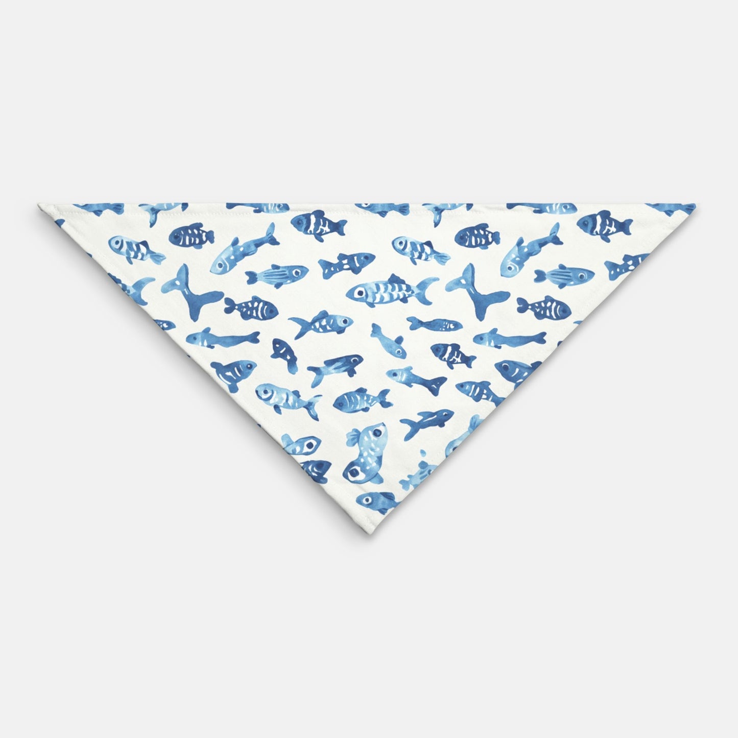 Fish Pet Bandana Blue/White