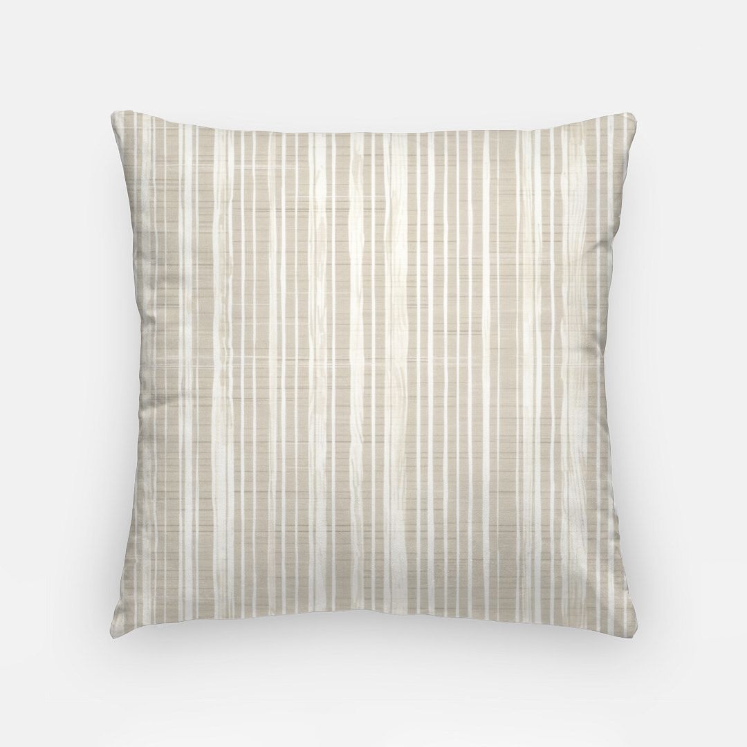 Beige Stripes Artisan Pillow Case 18 Inch
