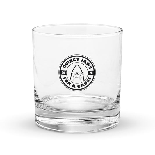 Quincy Jaws Patriotic Shark Rocks Glass