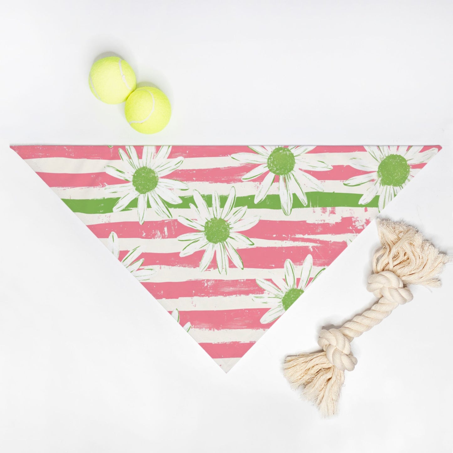 Daisy Pet Bandana Pink/Green