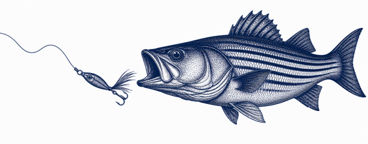 Striped Bass Rocks Glass