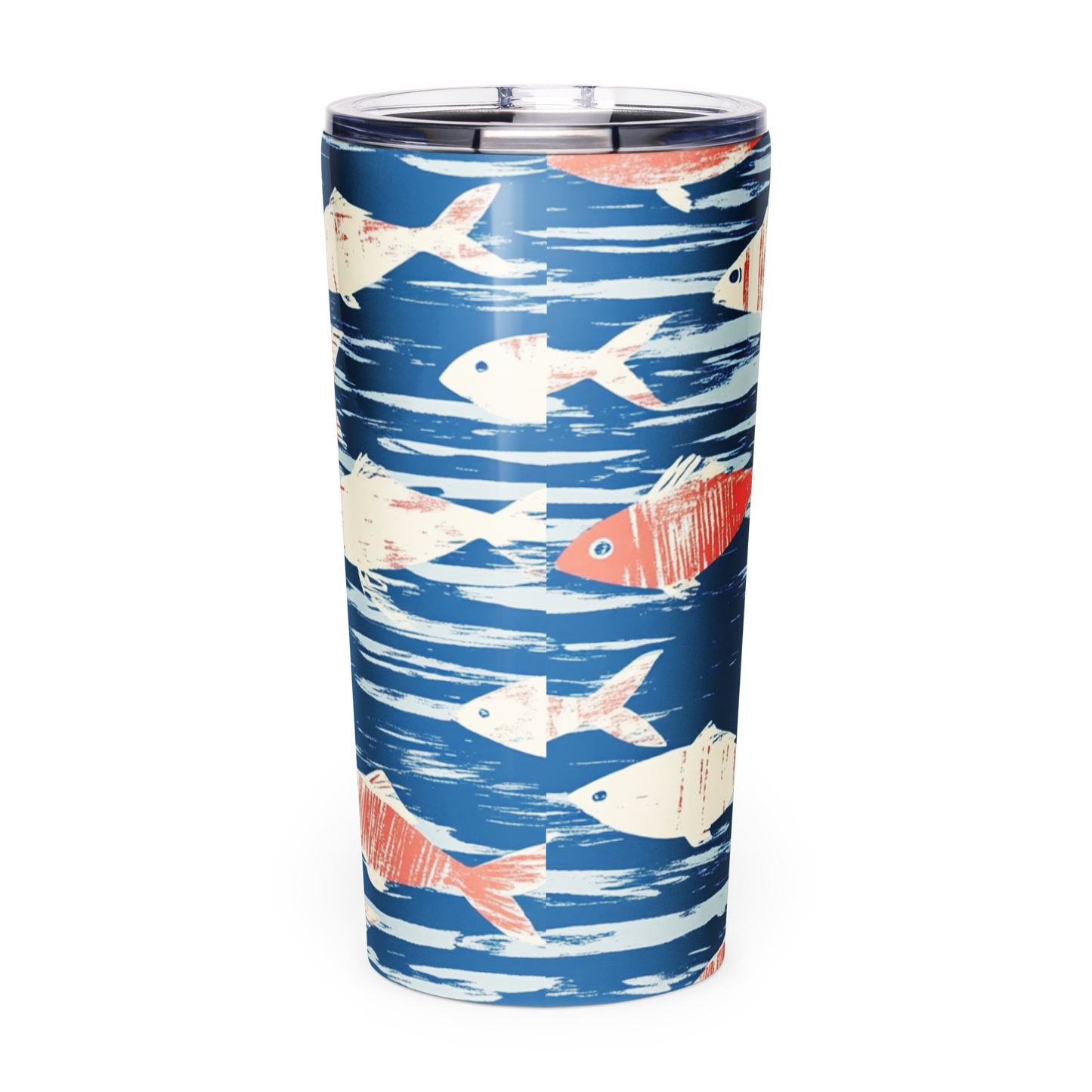 Fish Stainless Steel Tumbler Coral/Blue
