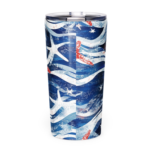 Patriotic Starfish Stainless Steel Tumbler