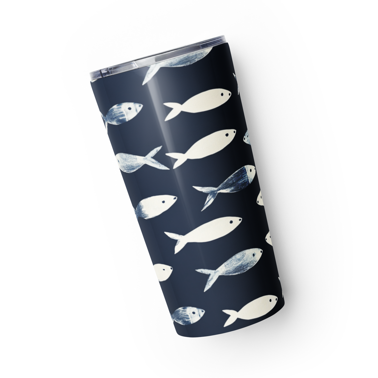 Fish School Stainless Steel Tumbler Navy