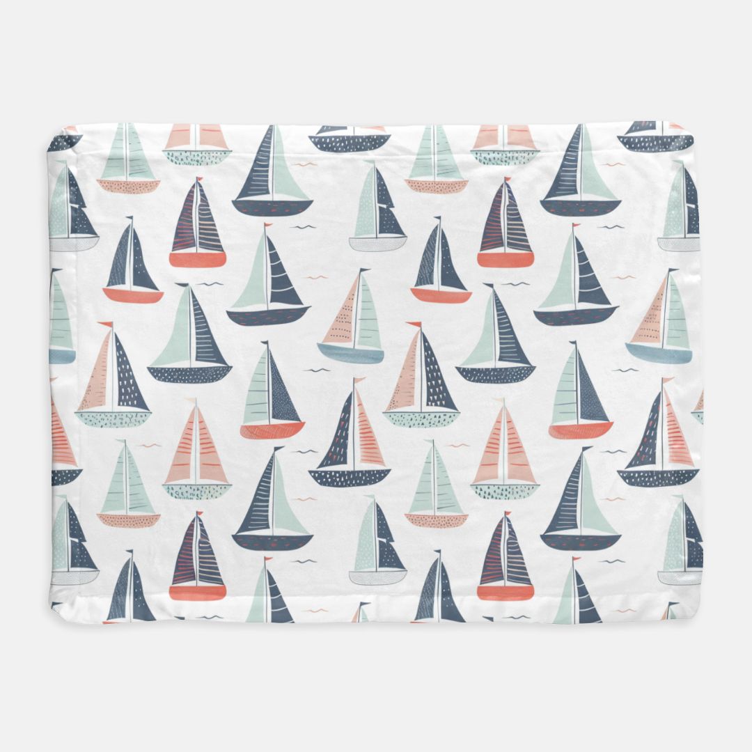 Sailboat Satin Trim Blanket