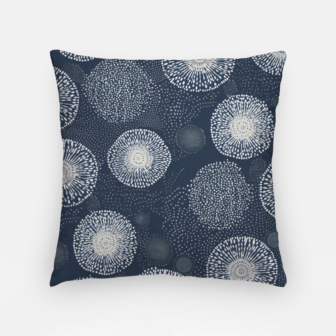 Batik Modern Circles Artisan Pillow Case 18 Inch