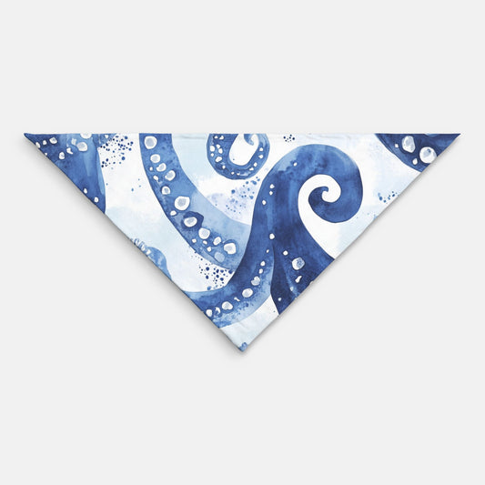 Tentacle Pet Bandana White/Blue