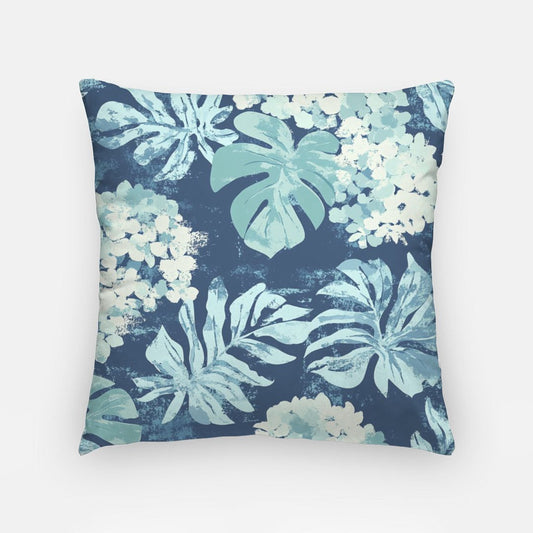 Hydrangea Palm Artisan Pillow Case 18 Inch