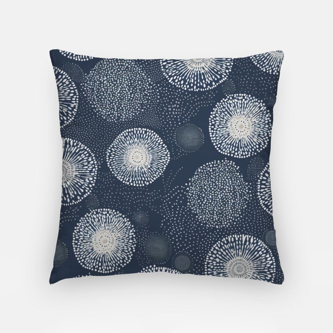 Batik Modern Circles Artisan Pillow Case 18 Inch