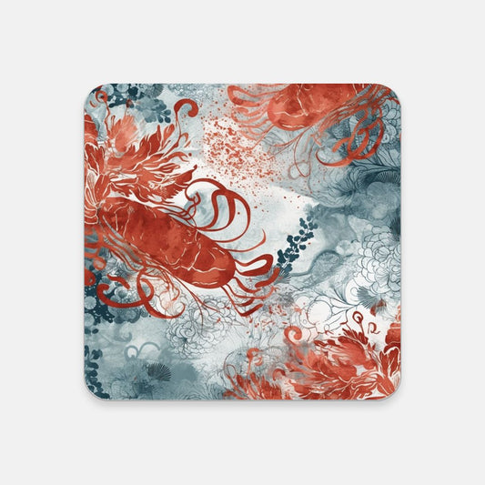 Abstract Lobster Cork Back Coaster