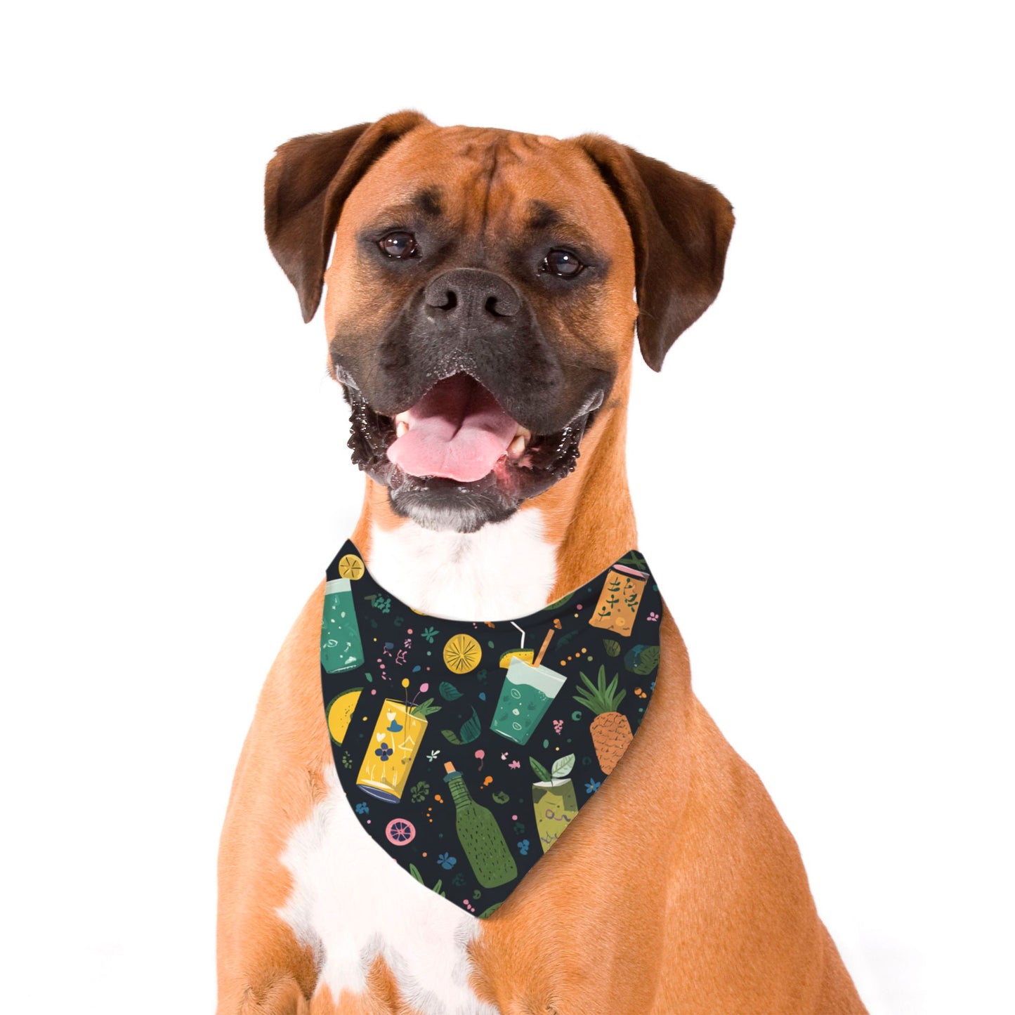Summer Cocktail Pet Bandana Black