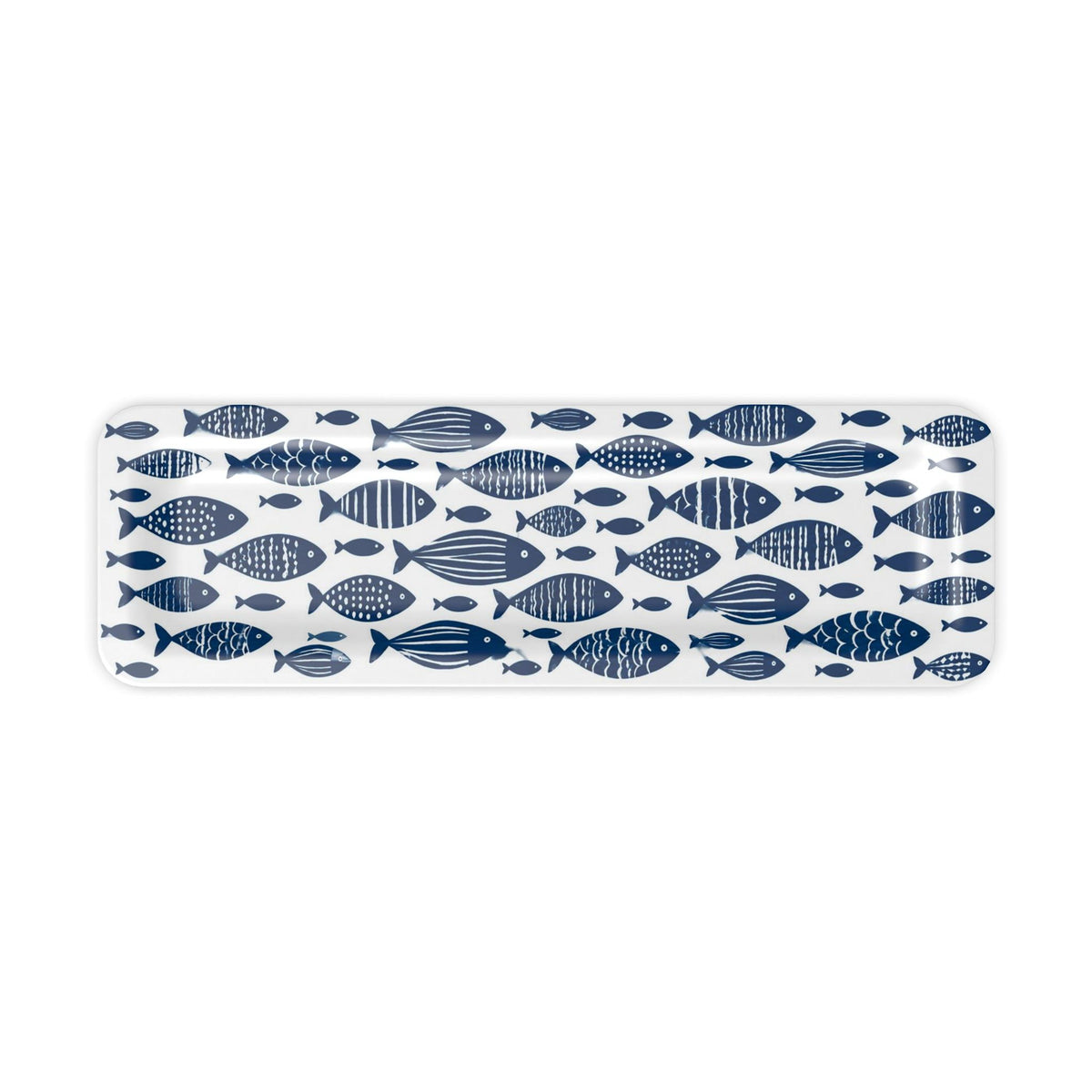 Blue & White Coastal Fish Tray