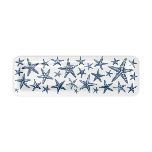 Blue & White Starfish Tray