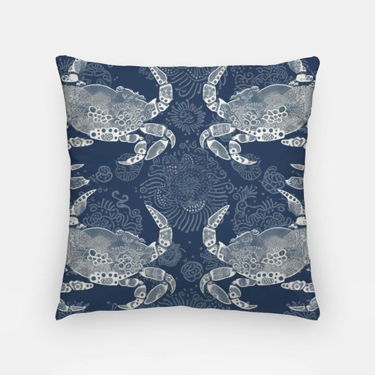 Batik Crabs Artisan Pillow Case 18 Inch