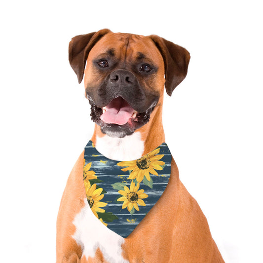 Sunflower Pet Bandana Navy/Yellow