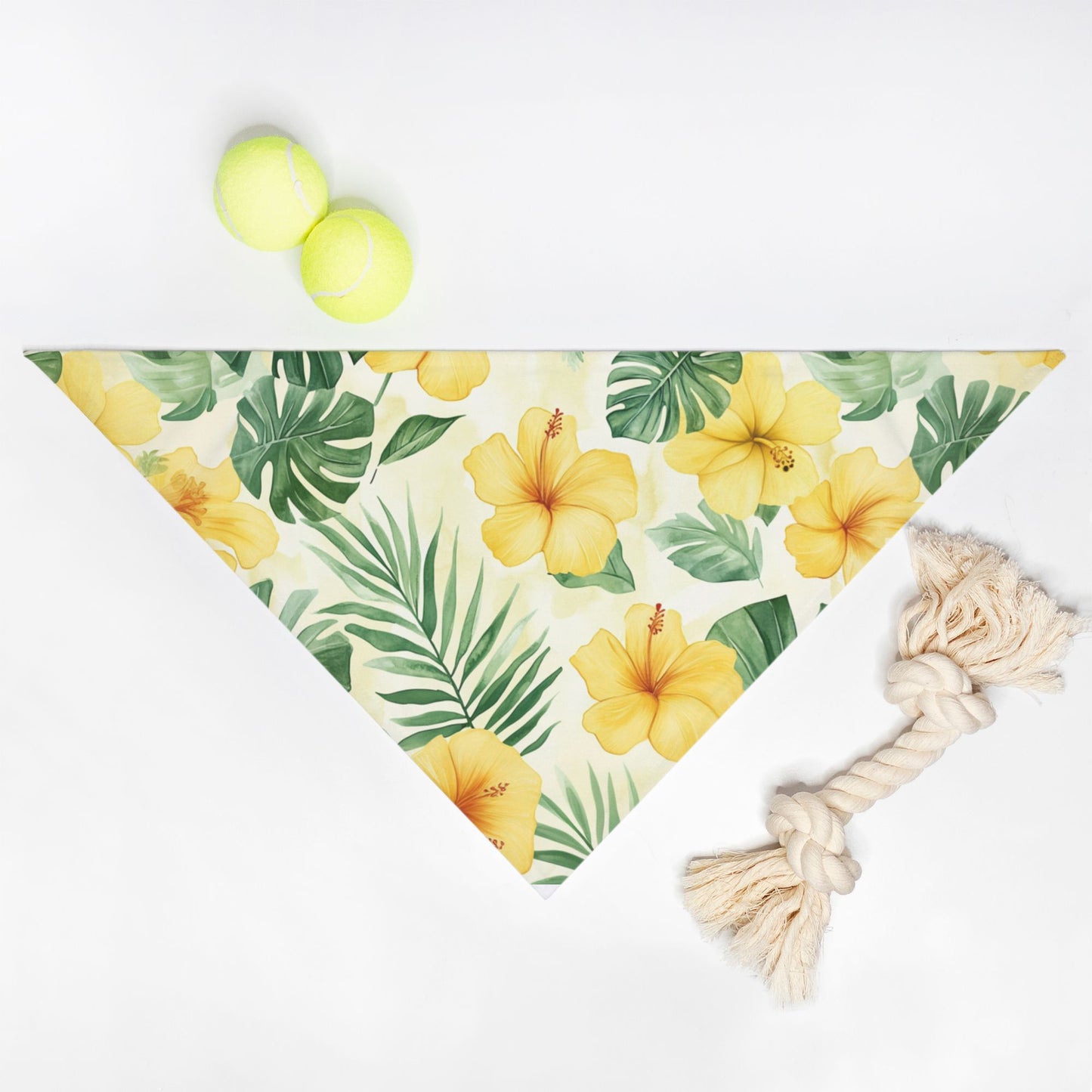 Tropical Pet Bandana Bright Yellow