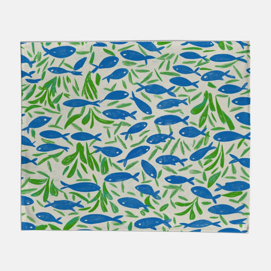 Fish Garden Sweatshirt Blanket - 50" x 60"
