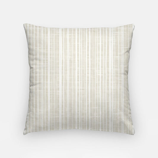 Sand/Ivory Pinstripes Artisan Pillow Case 18 Inch