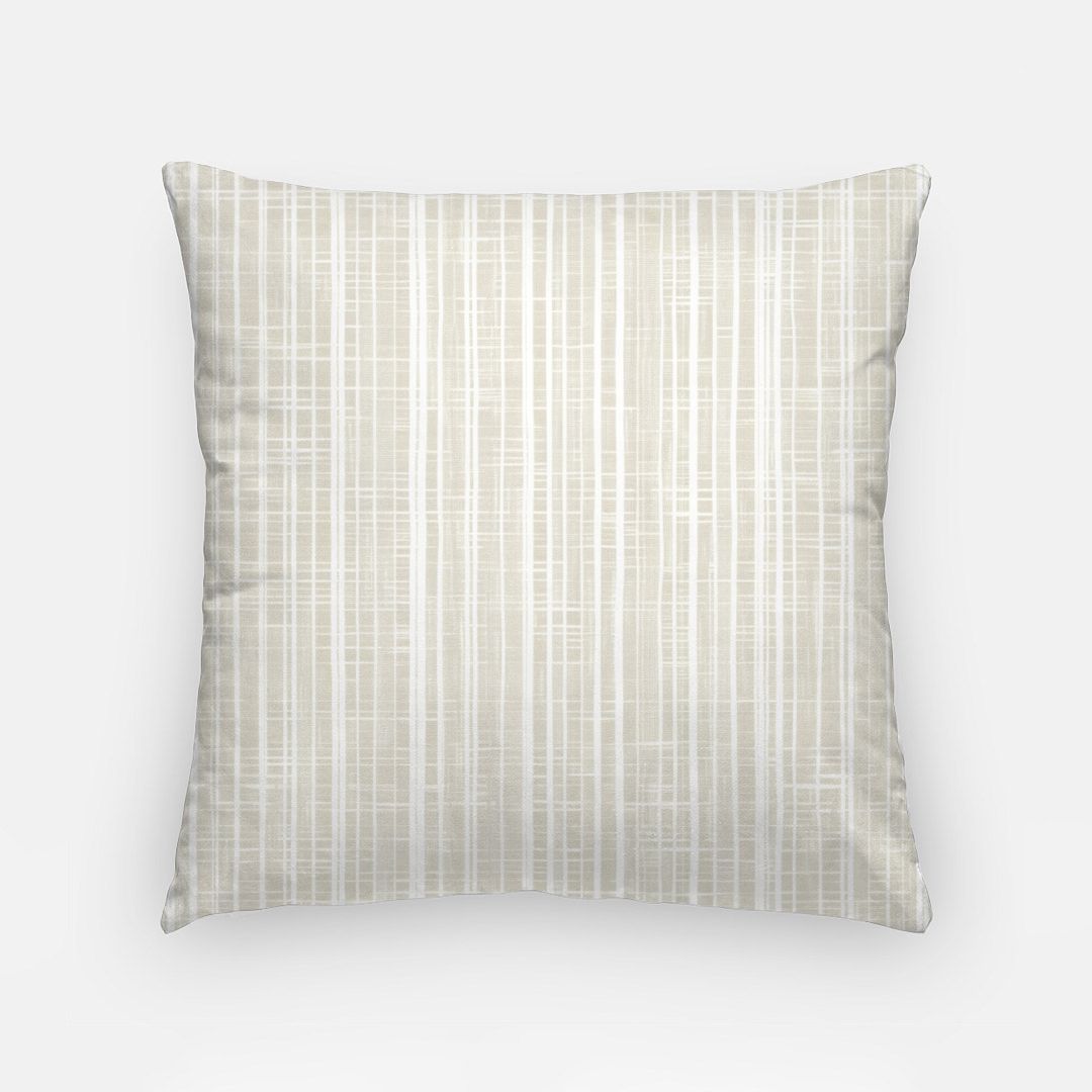 Sand/Ivory Pinstripes Artisan Pillow Case 18 Inch