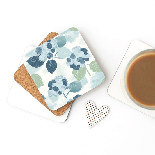Hydrangea Cork Back Coaster