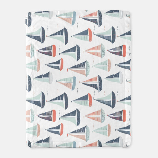 Sailboat Satin Trim Blanket