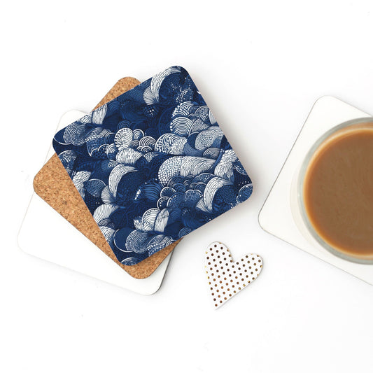 Fish Scales Cork Back Coaster