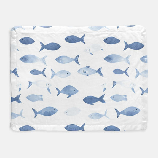 Fish Satin Trim Blanket