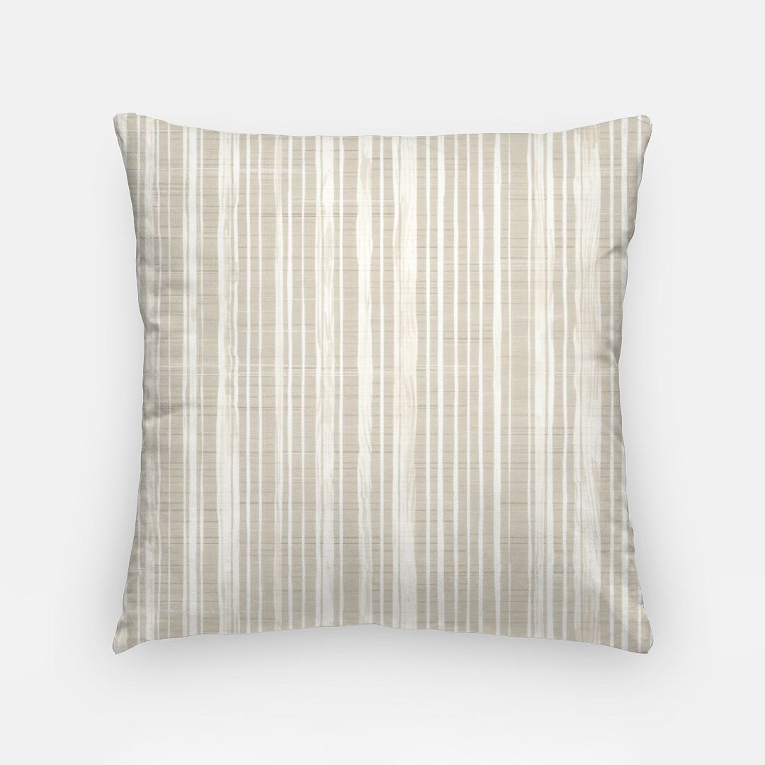 Beige Stripes Artisan Pillow Case 18 Inch