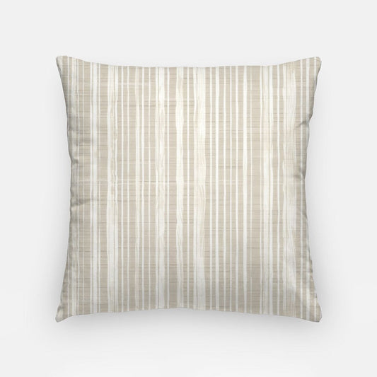 Beige Stripes Artisan Pillow Case 18 Inch