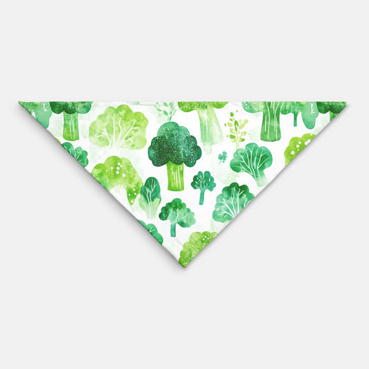 Broccoli Pet Bandana Green/White