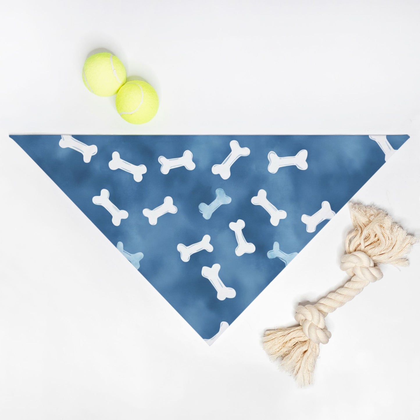 Bones Pet Bandana Blue/White