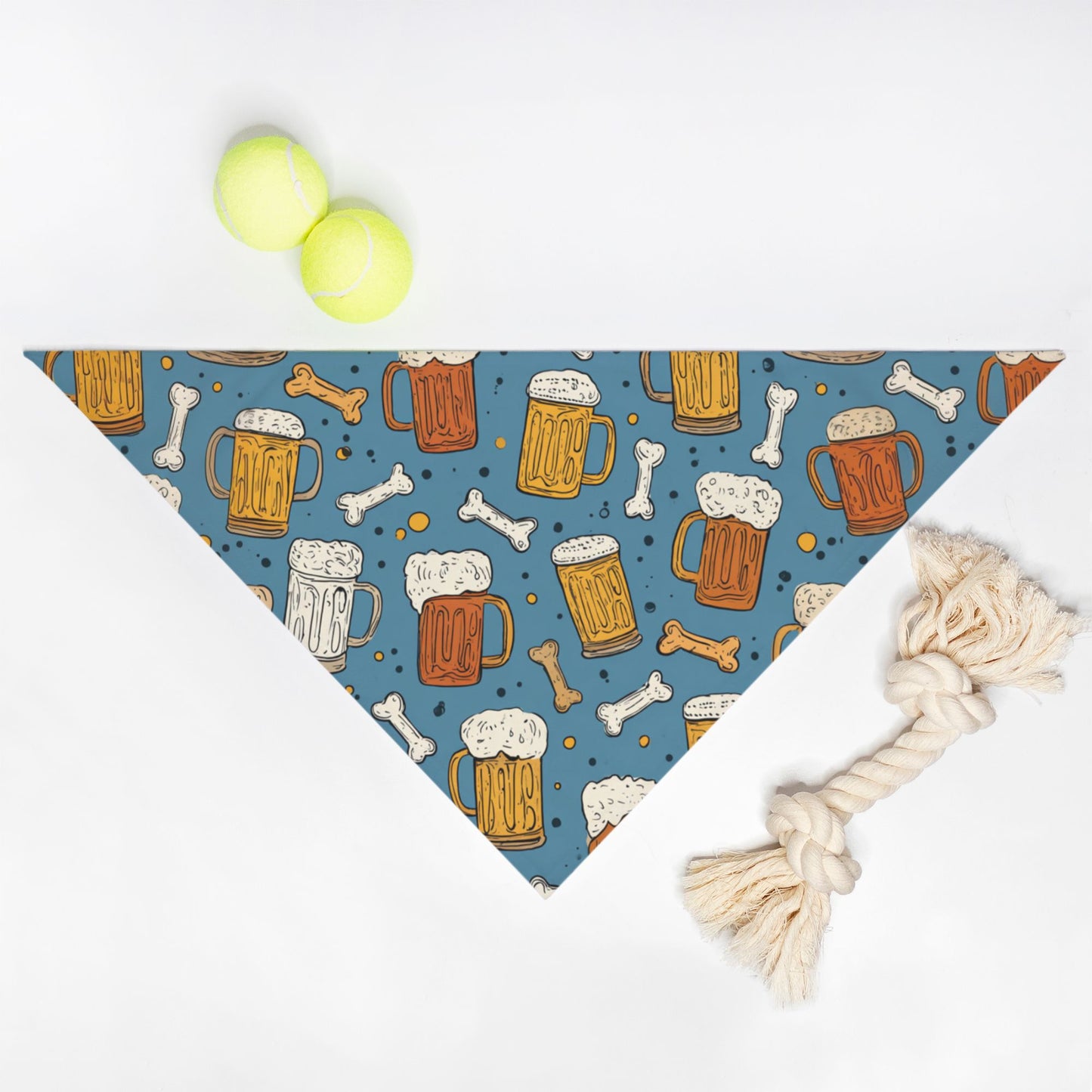 Beer Pet Bandana Light Blue