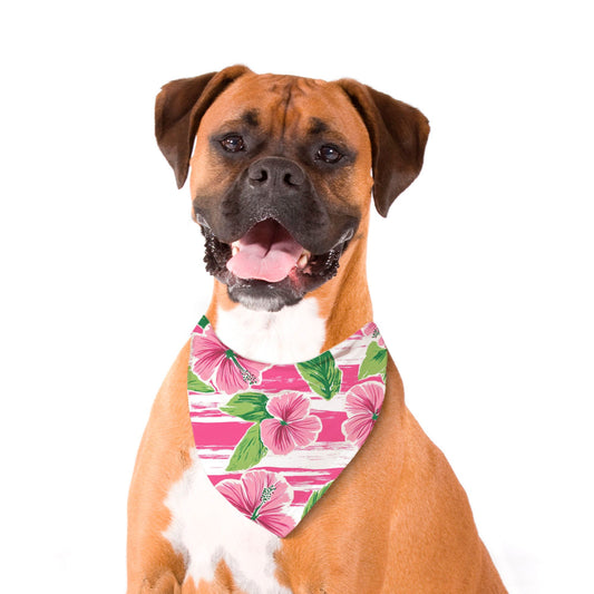 Hybiscus Pet Bandana Pink
