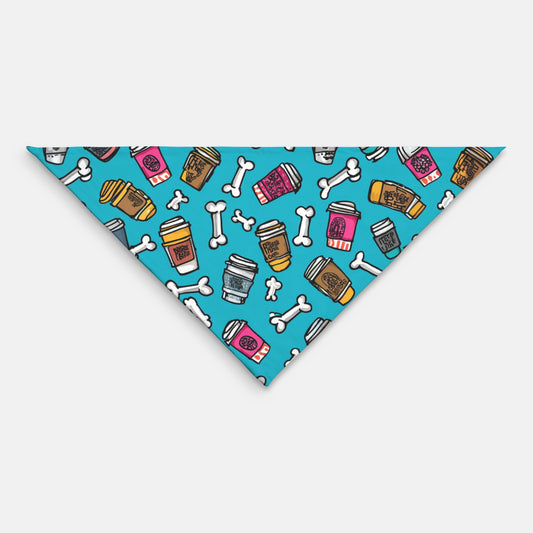 Coffee Pet Bandana Aqua