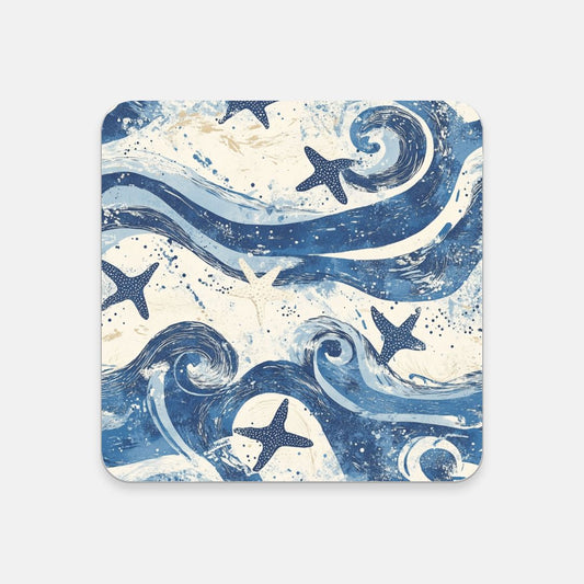 Starfish Batik Cork Back Coaster
