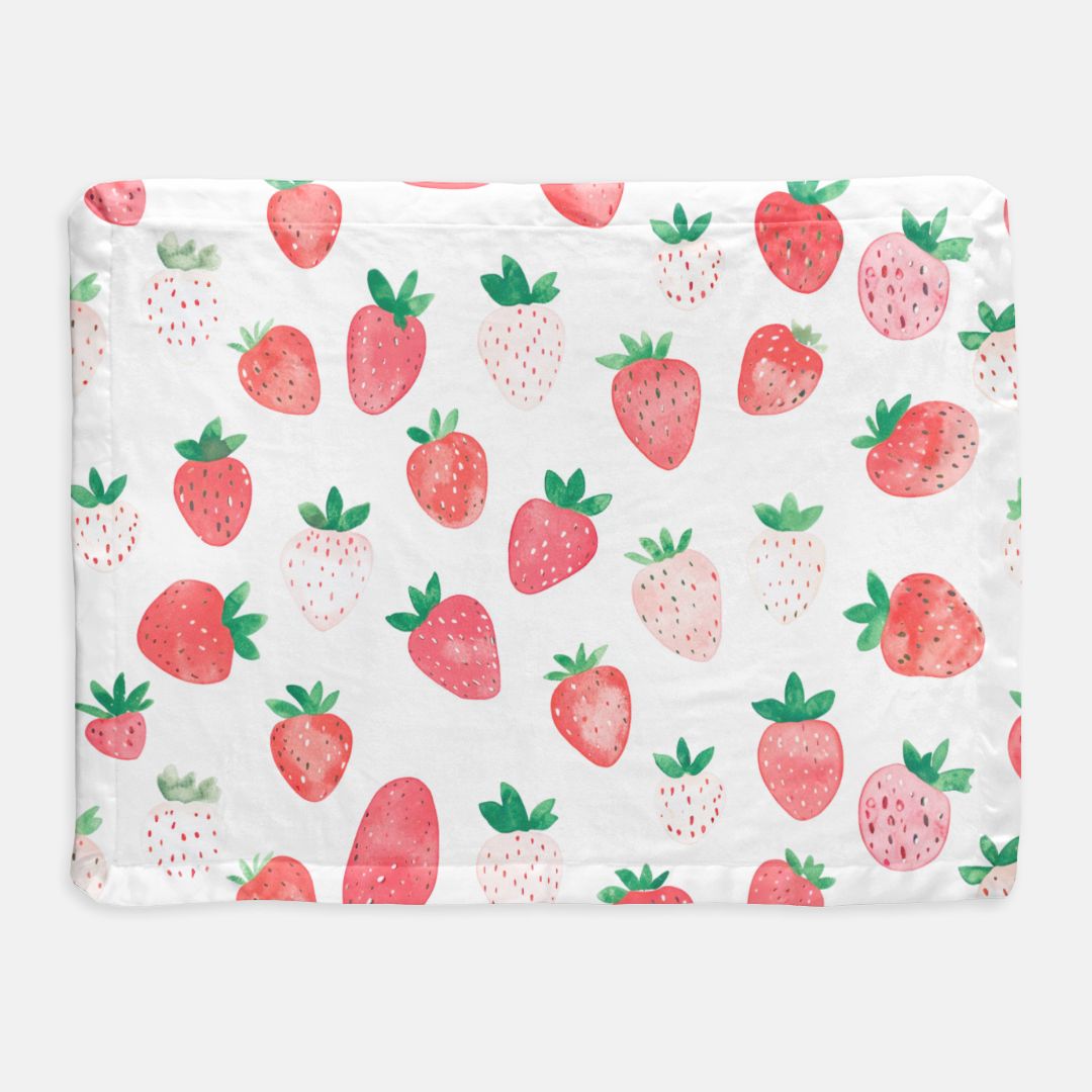 Strawberry Satin Trim Blanket