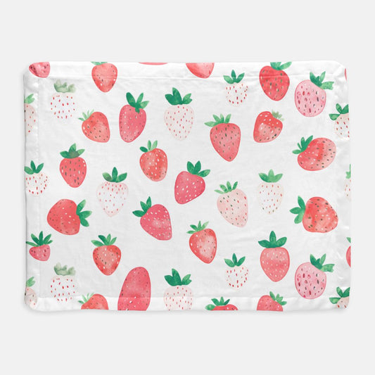 Strawberry Satin Trim Blanket