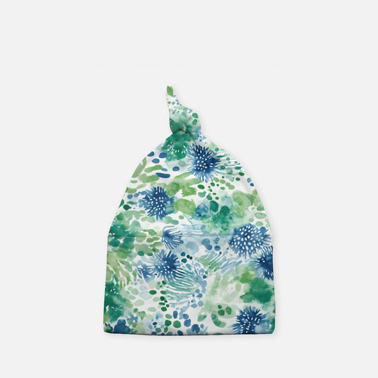 Blue Thistle Baby Knotted Beanie