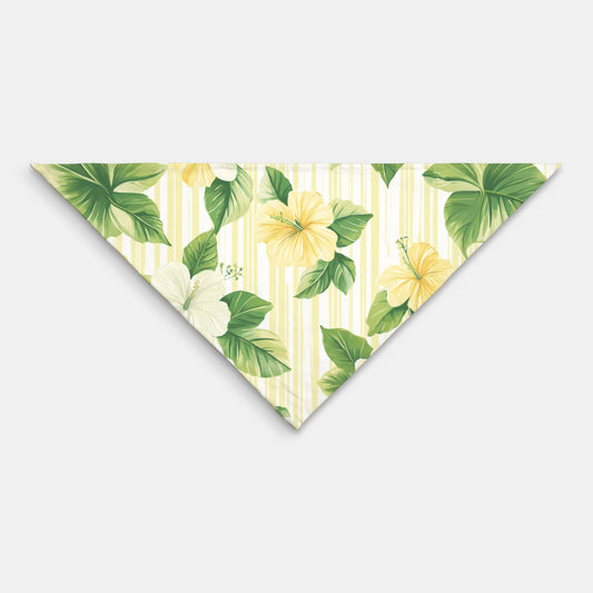 Hibiscus Pet Bandana Yellow