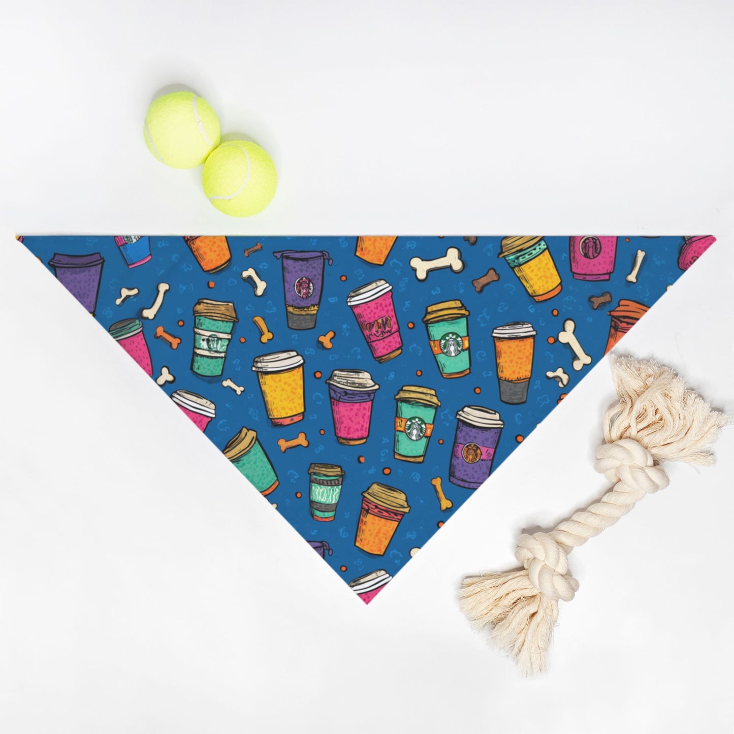 Coffee Pet Bandana Cobalt